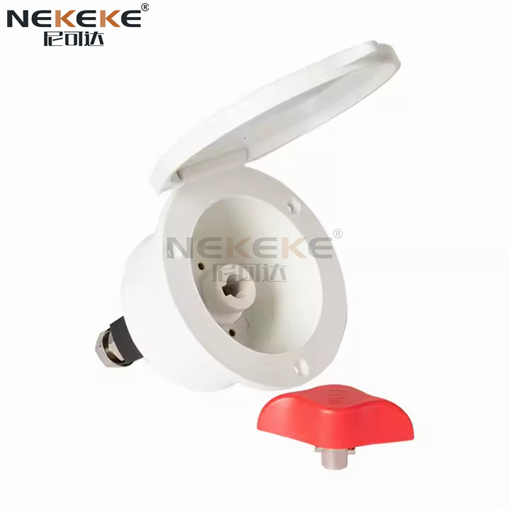 White 6-32V Marine Battery Isolator Switch IP66 Battery Disconnect Switch for Yacht RV Van