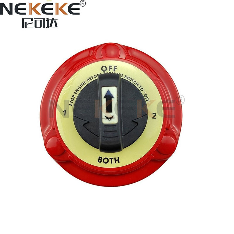 1-OFF-2-BOTH Battery Isolator Switch 130 x 74 mm 2 Pole Battery Disconnect Switch for Marine Dual Bank Control
