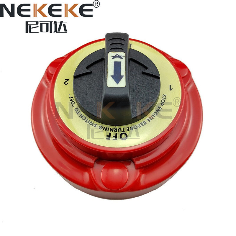 1-OFF-2-BOTH Battery Isolator Switch 130 x 74 mm 2 Pole Battery Disconnect Switch for Marine Dual Bank Control