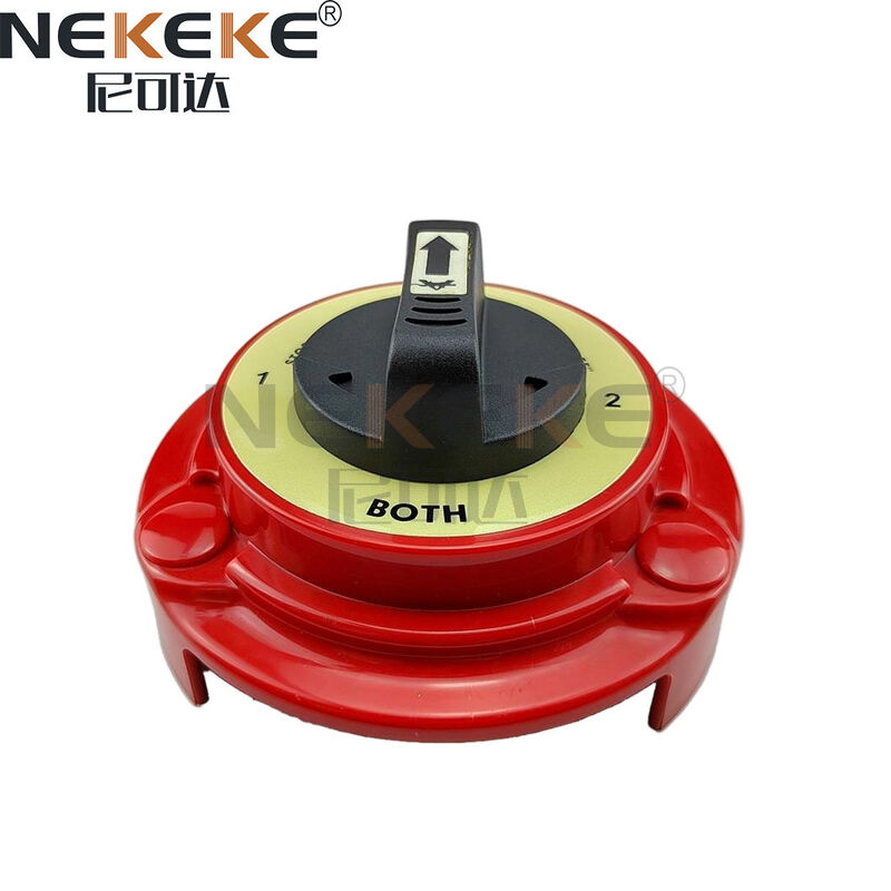 1-OFF-2-BOTH Battery Isolator Switch 130 x 74 mm 2 Pole Battery Disconnect Switch for Marine Dual Bank Control