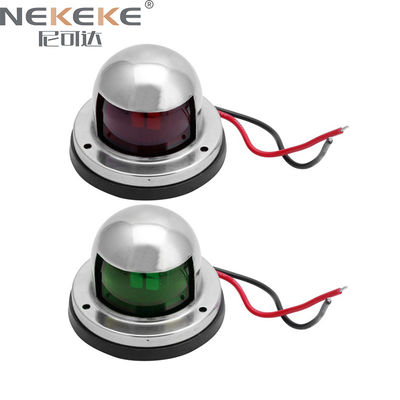 12V Marine Red And Green Navigation Lights 5W Stainless Steel Yacht Navigation Lights