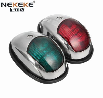 12V Boat Led Navigation Lights Red Green Stainless Steel Waterproof Fully Sealed Design
