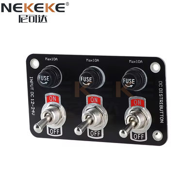 Toz Geçirmez 12V 24V Su Geçirmez Anahtar Kutusu, Tekne Tipi Anahtar Paneli 10A Sigorta İle