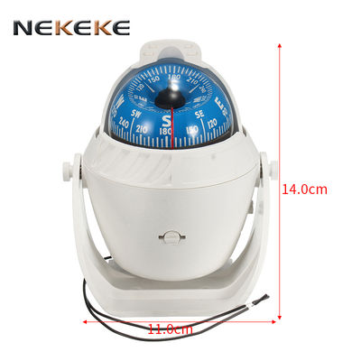 Pivoting Marine Compass With Electronic LED Light Sailing Compass Navigational Tool